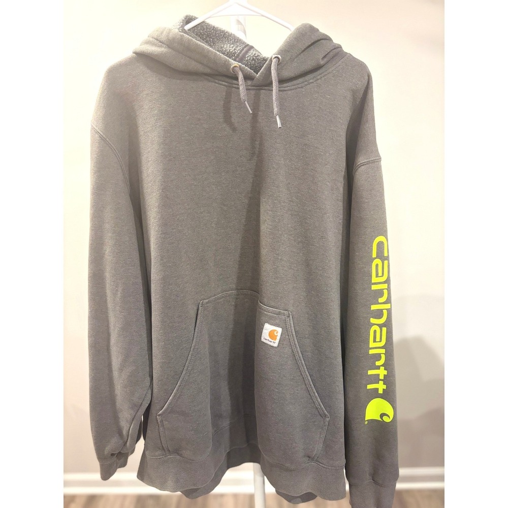 Streetwear Gorpcore Carhartt Mens 2XL Loose Fit Hoodie Charcoal Gray Workwear